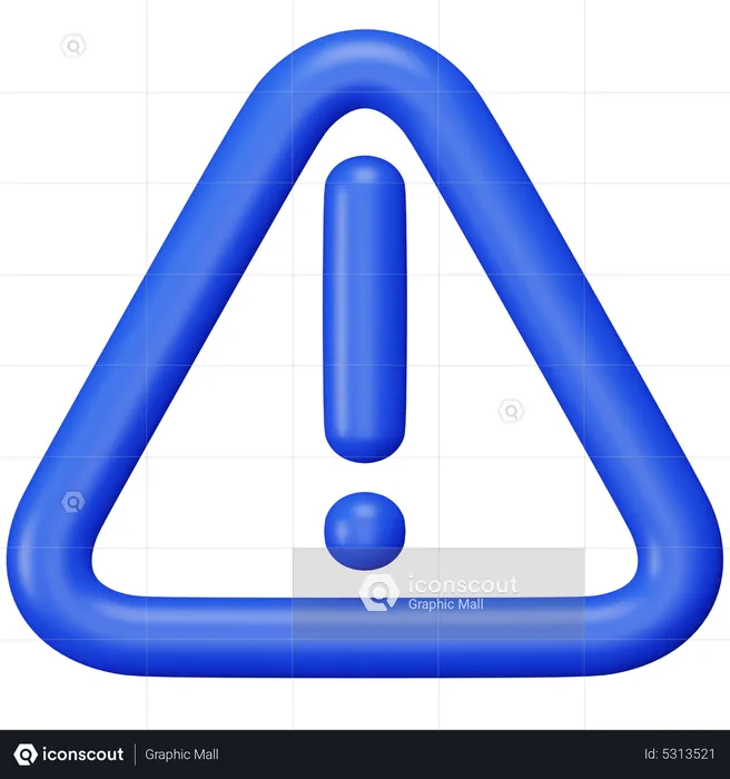 Alert Triangle  3D Icon