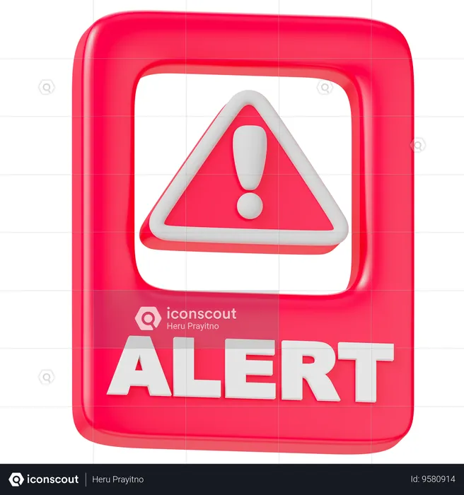 Alert Warning  3D Icon