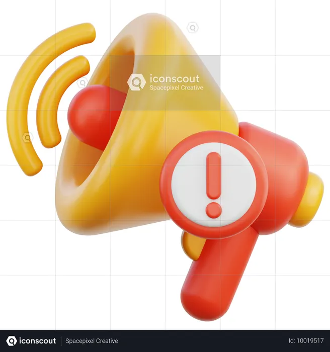 Alerta de anúncio  3D Icon