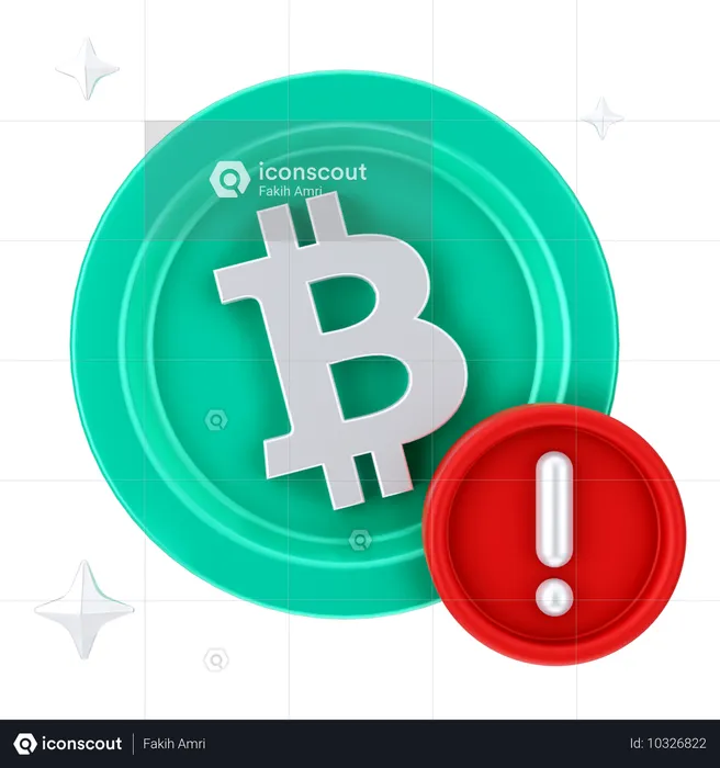 Alerta de bitcoin  3D Icon