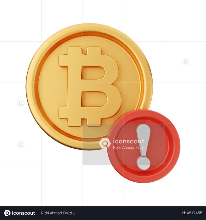 Alerta bitcoin  3D Icon