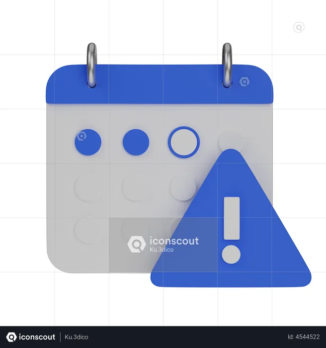 Alerta de calendario  3D Icon