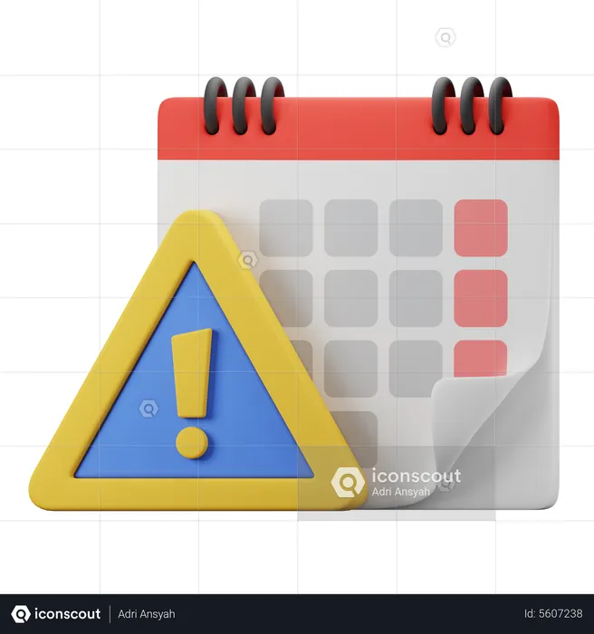 Alerta de calendário  3D Icon