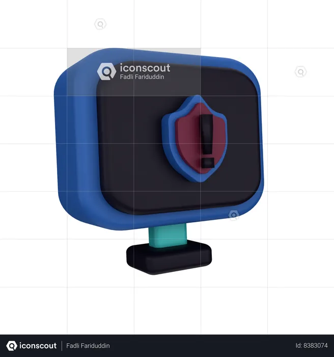 Alerta informática  3D Icon