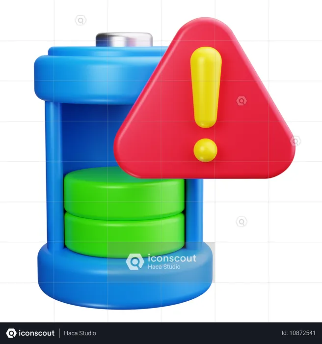 Alerta de batería  3D Icon