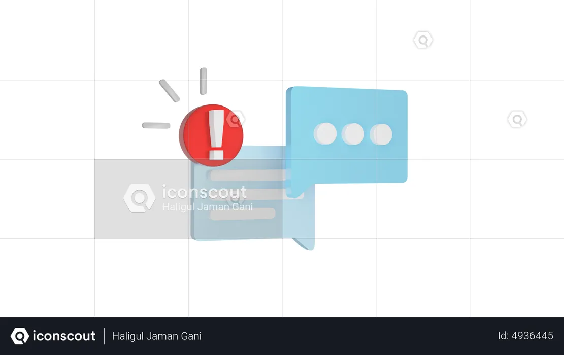 Alerta de chat  3D Icon