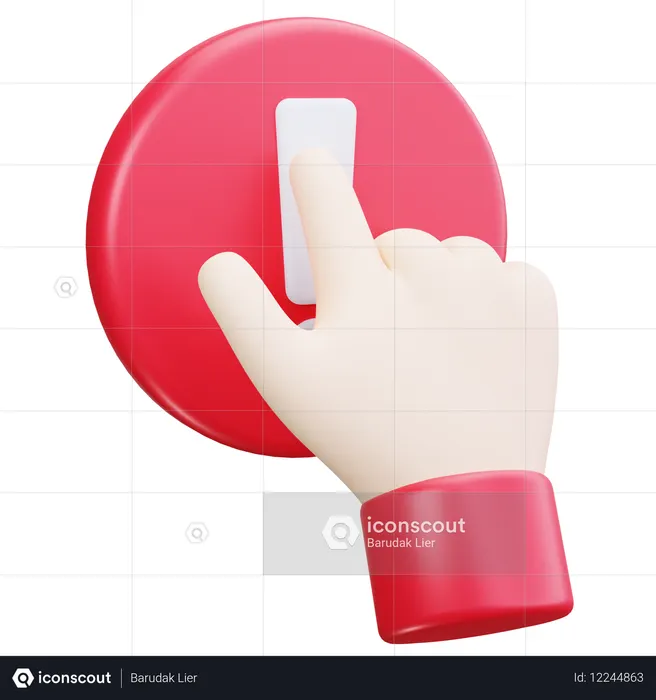 Alerta de clique  3D Icon