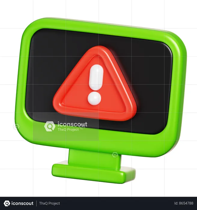 Alerta de computador  3D Icon