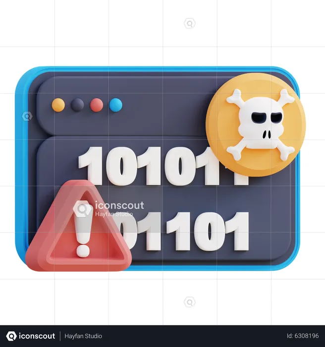 Alerta de cibercrimen  3D Icon