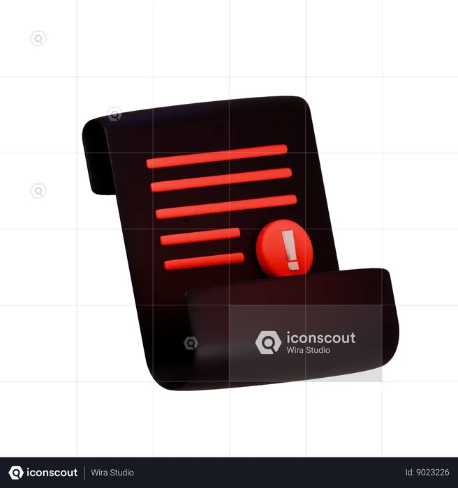 Alerta de documento  3D Icon