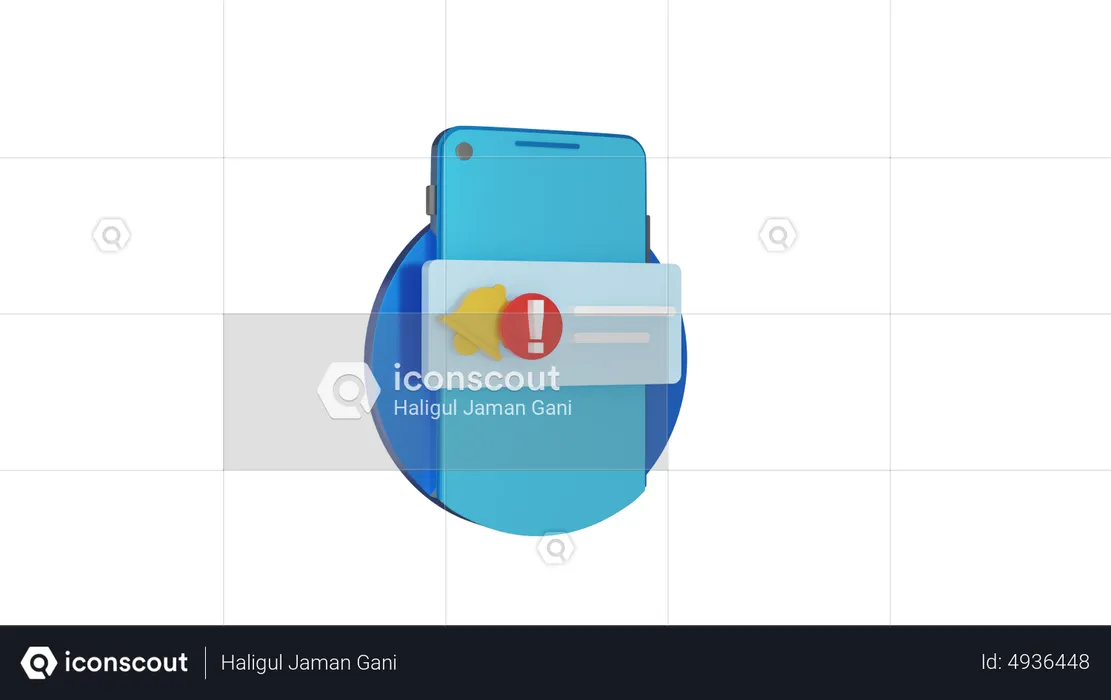 Alerta de mensagem móvel  3D Icon