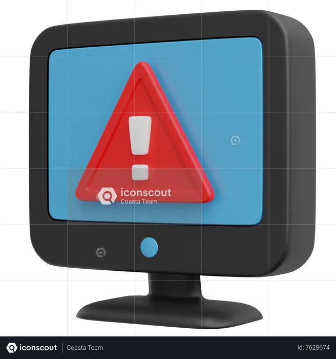 Alerta de monitor  3D Icon