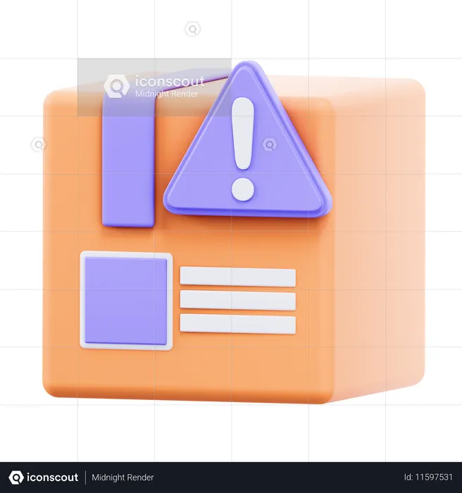 Alerta de pacote  3D Icon