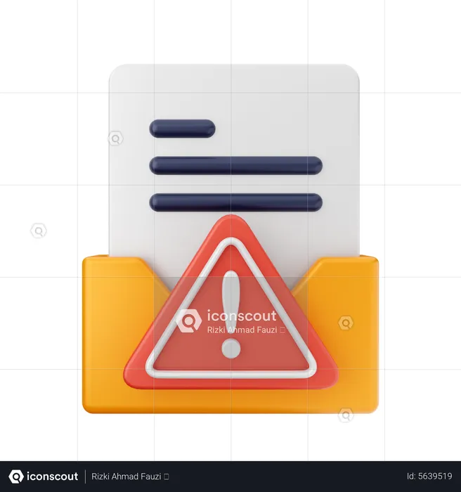 Alerta de pasta  3D Icon