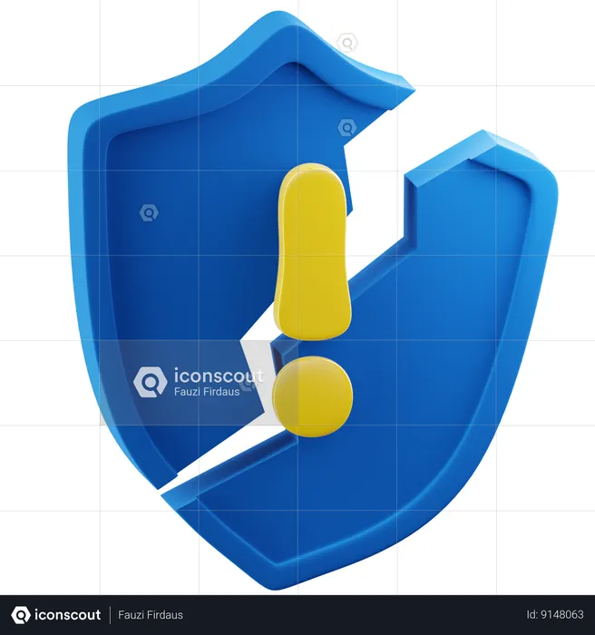 Alerta de proteção  3D Icon