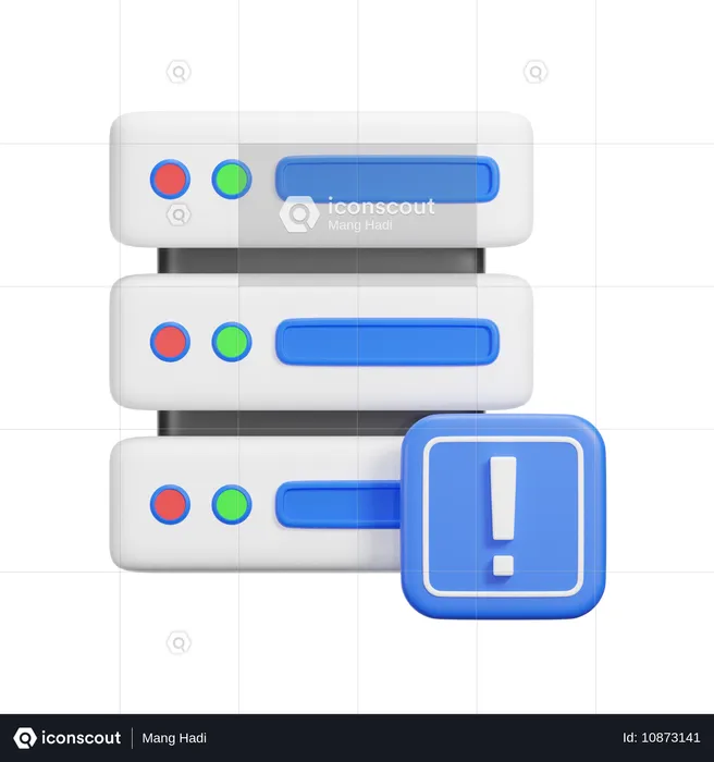Alerta del servidor  3D Icon