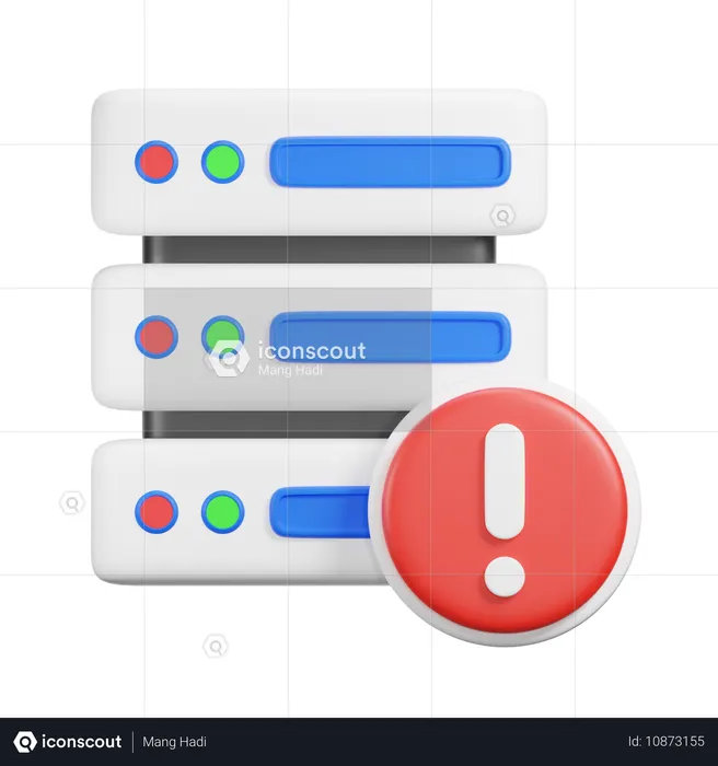 Alerta del servidor  3D Icon