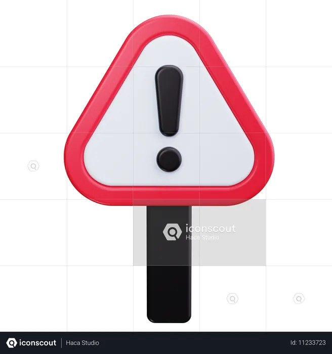 Alerta de trafico  3D Icon