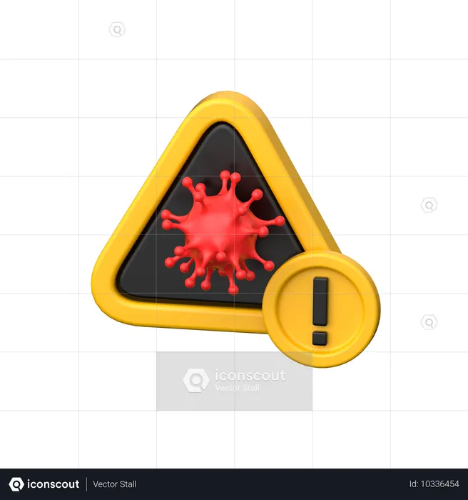 Alerta de virus  3D Icon