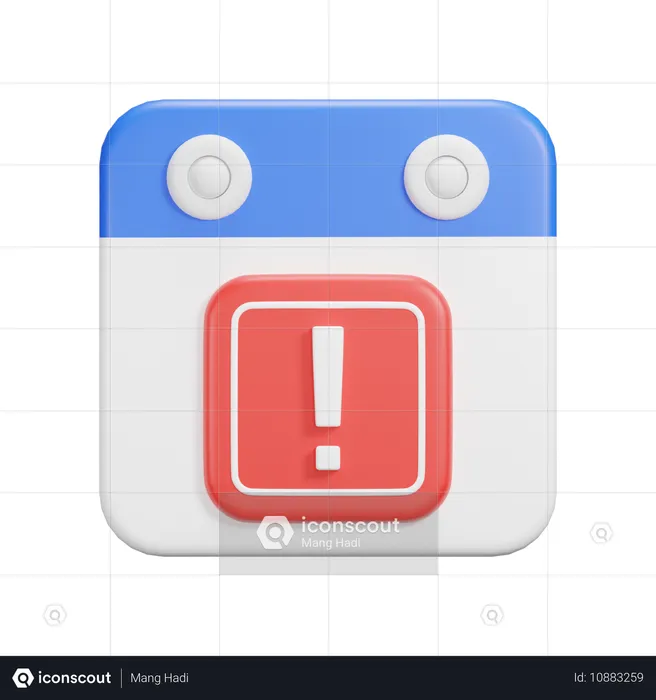 Dia de alerta  3D Icon