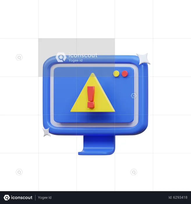 Alerta do navegador  3D Icon