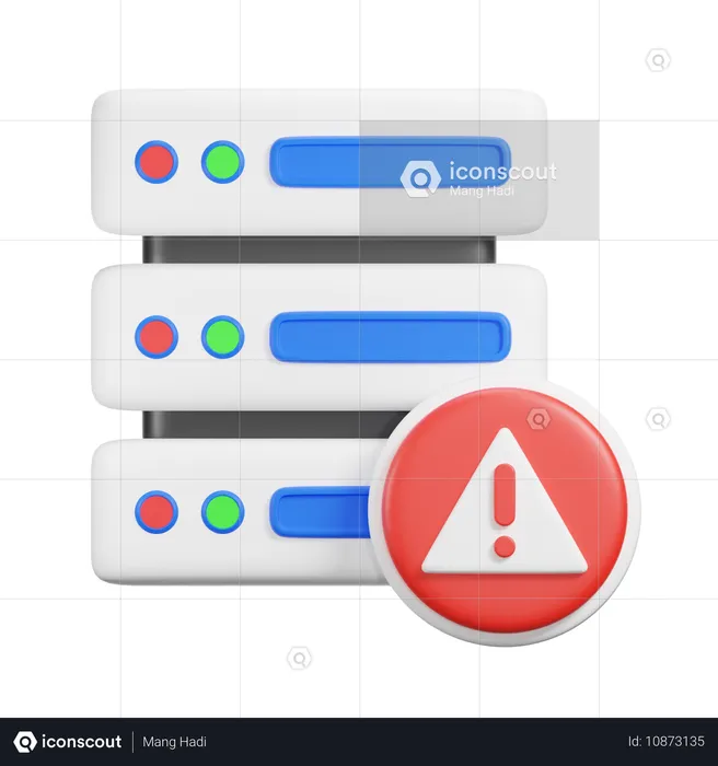 Alerta do servidor  3D Icon