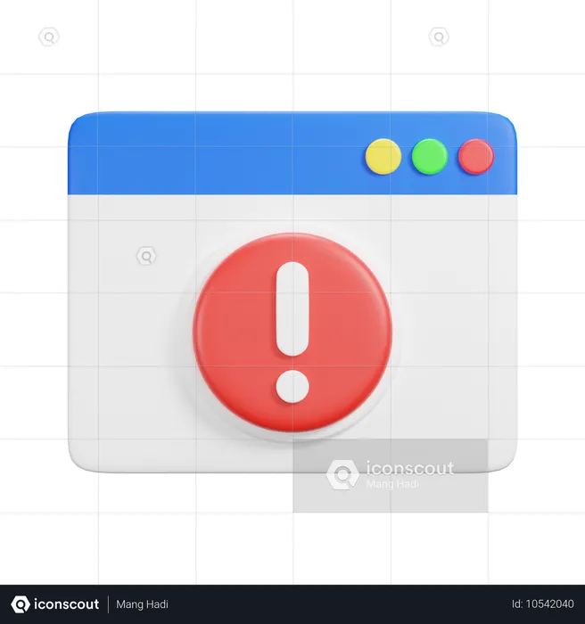 Alerta do site  3D Icon