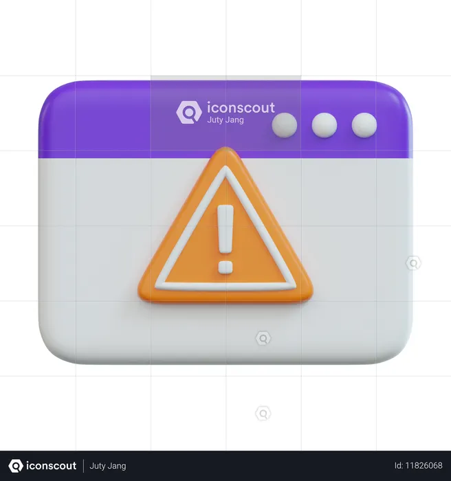Alerta do site  3D Icon