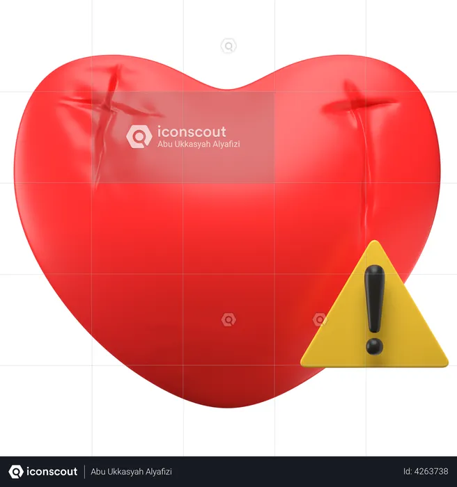 Alerta de doença cardíaca  3D Illustration