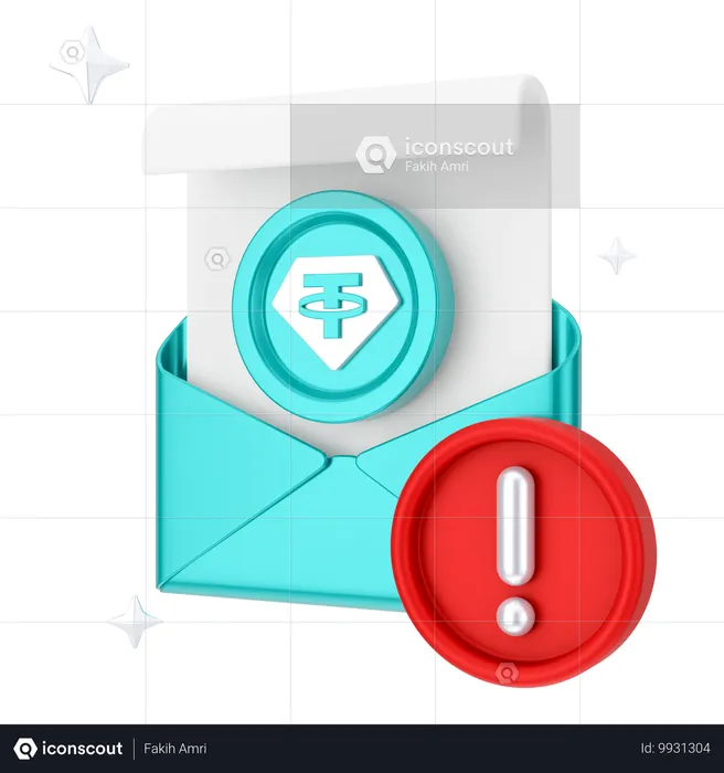 Alerta por e-mail  3D Icon