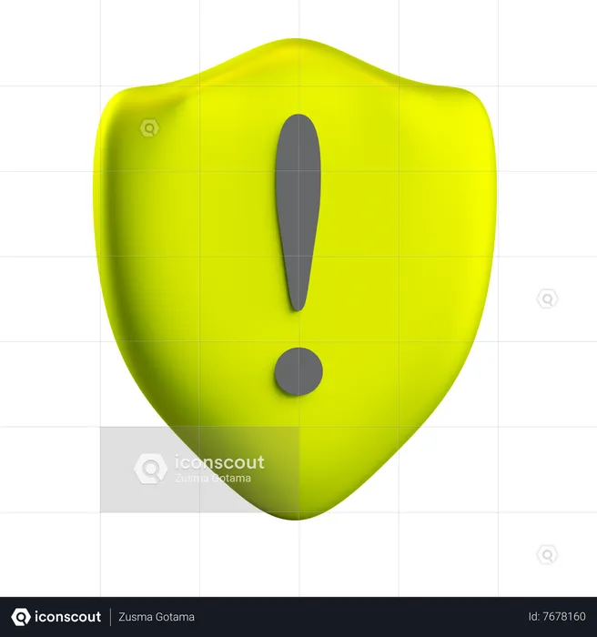 Alerta de escudo  3D Icon