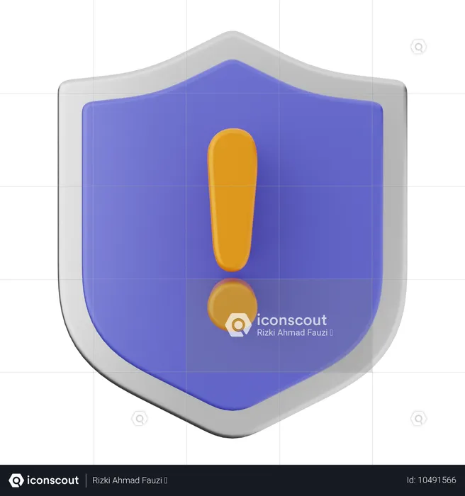 Escudo de protección de alerta  3D Icon