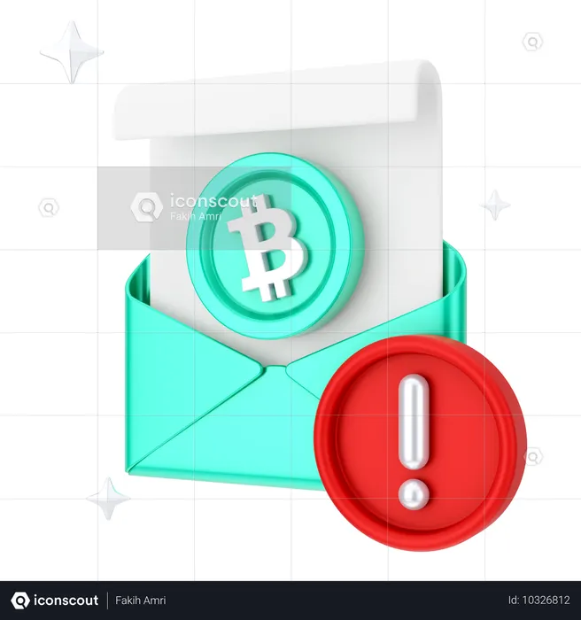 Correo electrónico de alerta financiera  3D Icon