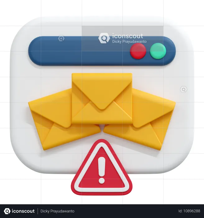 Mensagem de alerta  3D Icon