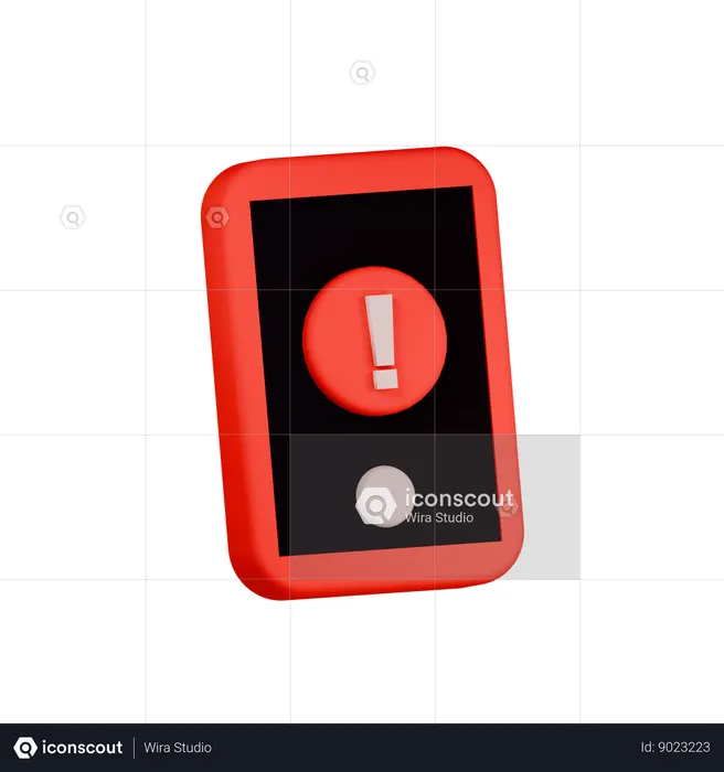 Alerta móvel  3D Icon