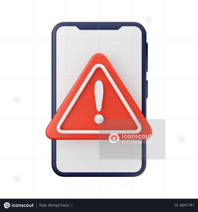 Alerta movil  3D Icon