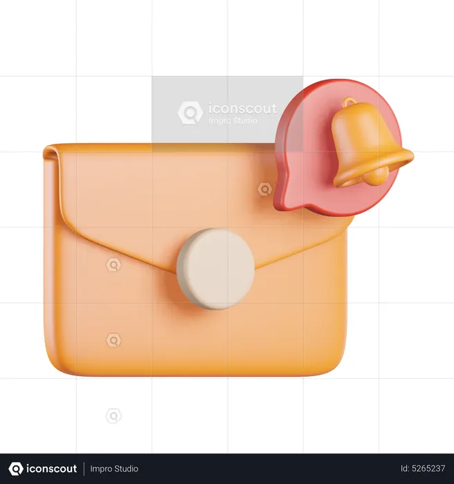 Alerte de notification par courrier électronique  3D Icon