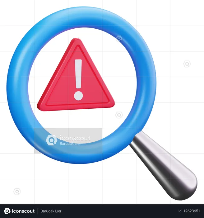 Alerte de recherche  3D Icon