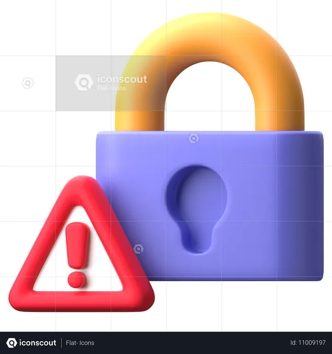 Alerte de sécurité  3D Icon