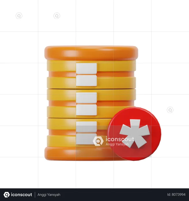 Alerte de stockage  3D Icon