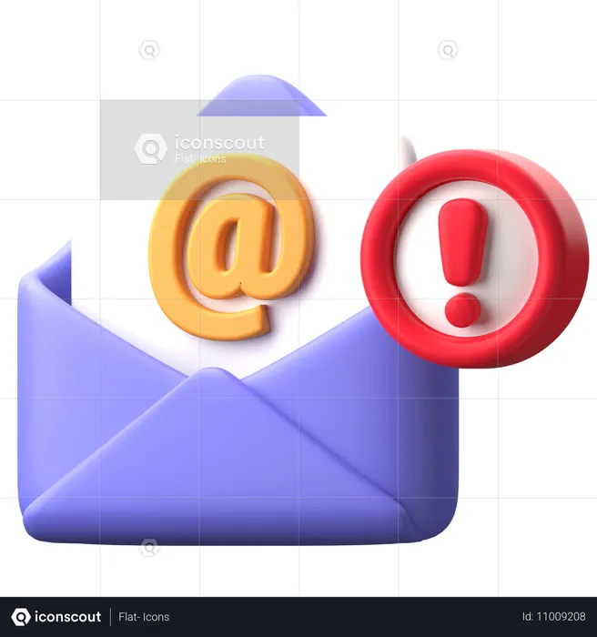 Alerte e-mail  3D Icon