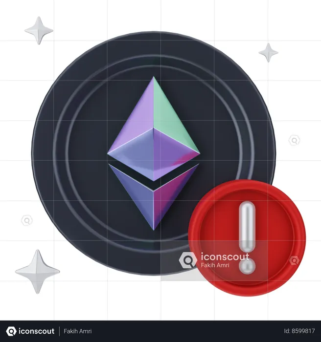 Alerte Ethereum  3D Icon