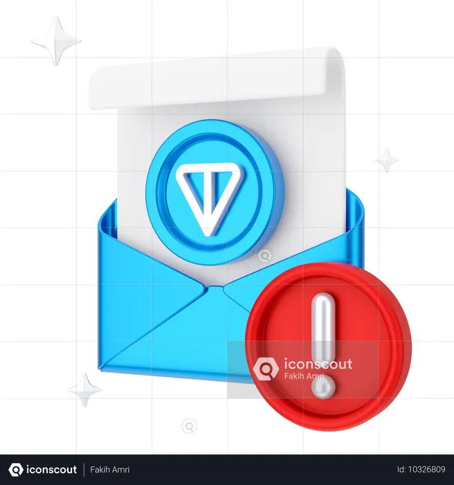 Alerte financière par courriel  3D Icon