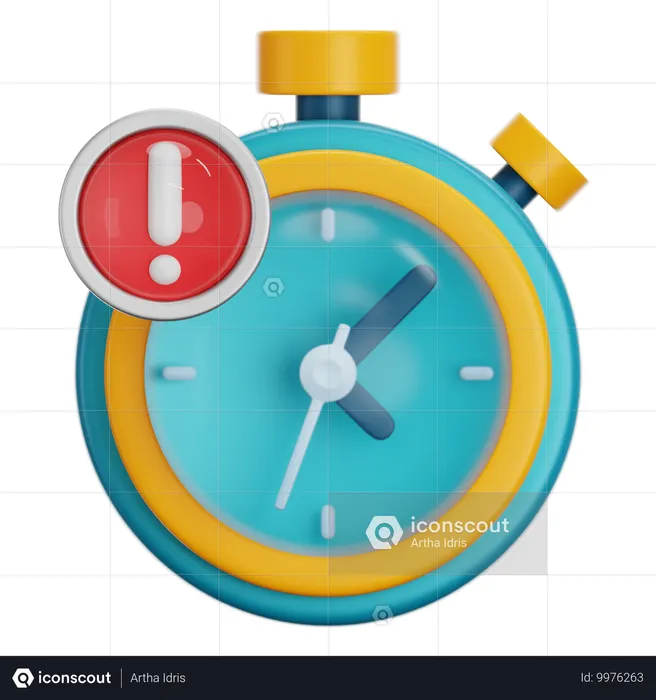 Alerte horaire  3D Icon