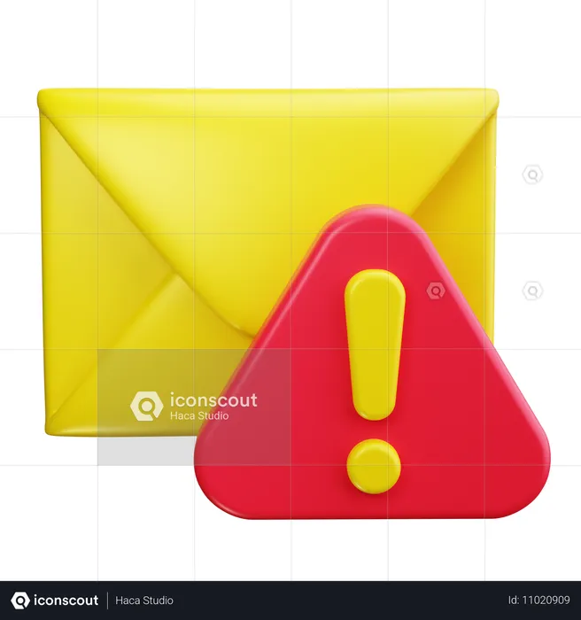 Alerte mail  3D Icon