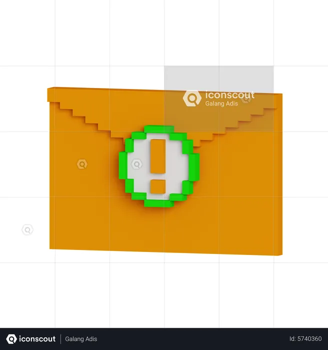 Courrier d'alerte  3D Icon