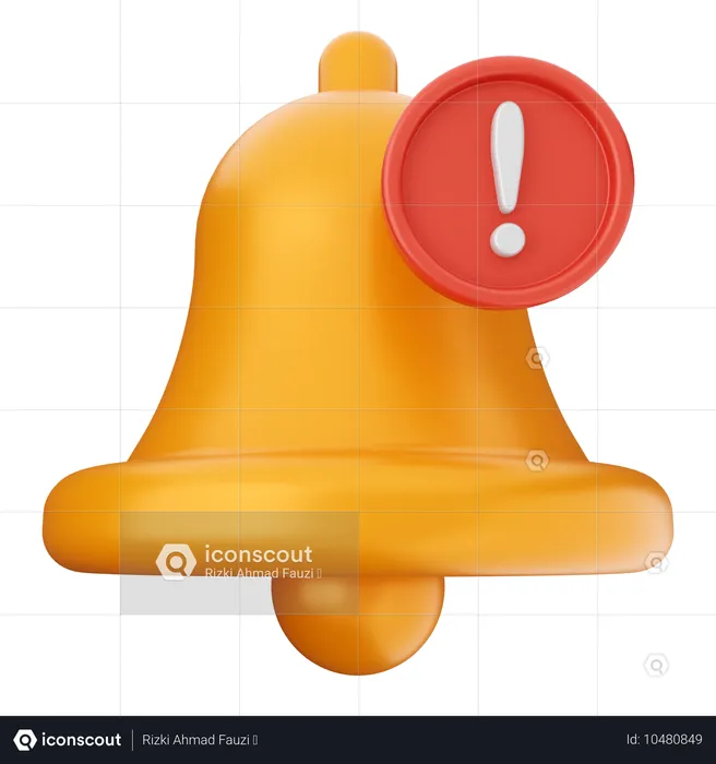 Cloche de notification d'alerte  3D Icon