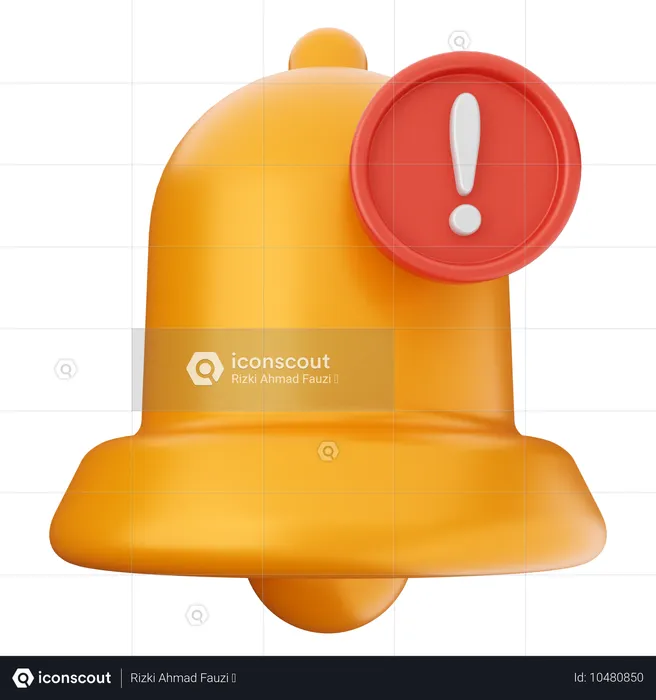 Cloche de notification d'alerte  3D Icon