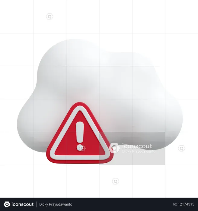 Alerte nuage  3D Icon