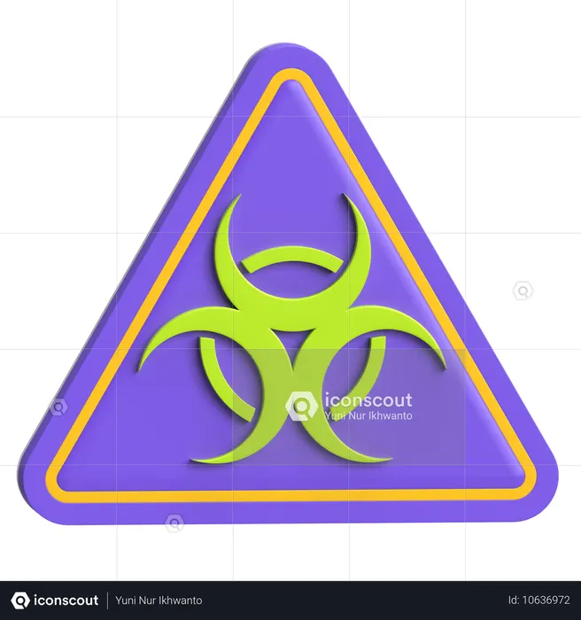 Alerte de risque biologique  3D Icon